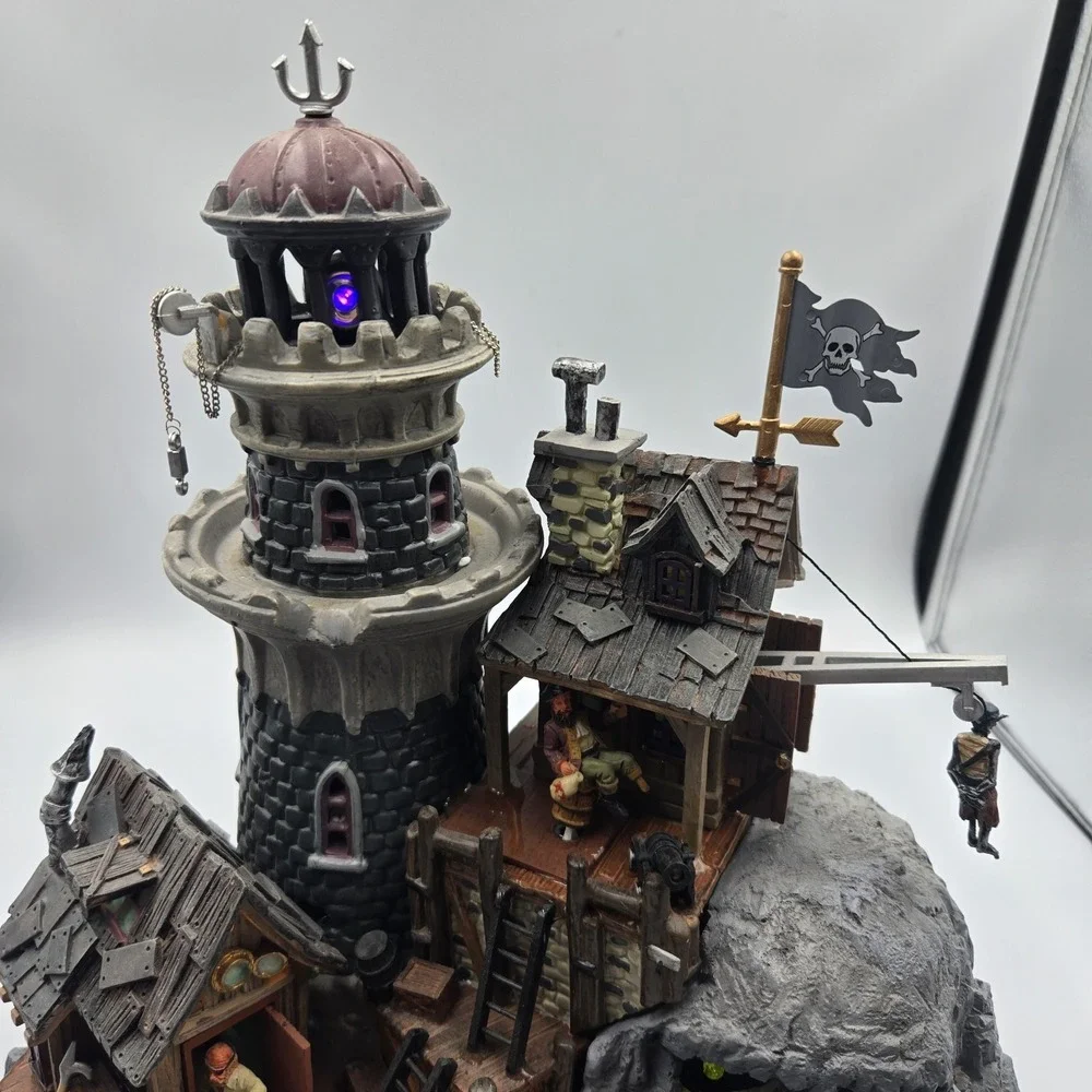 Rare Lemax Spooky Town Isle Of Doom, Lighthouse 2004 MUSIC LIGHTS MOTION Works